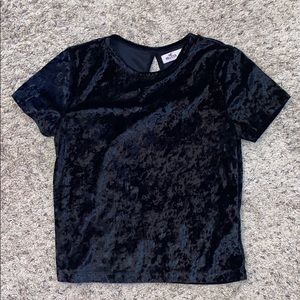 Black velvet t shirt